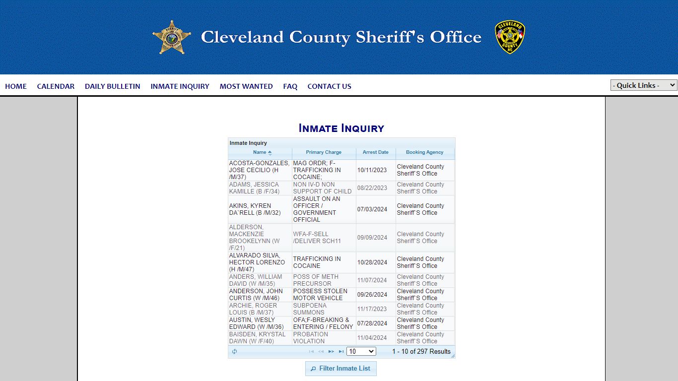 Cleveland County Sheriff Office P2C - 74.218.167.200